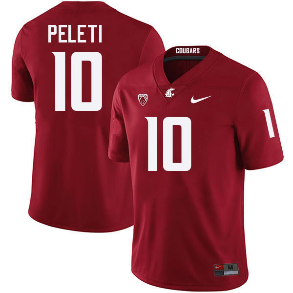 Buddha Peleti WSU Cougars Jersey.Washington State Cougars #10 Buddha Peleti Jersey Youth-Crimson